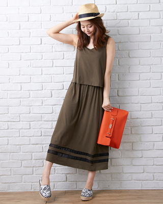 裾シアーマキシ／ワンピース