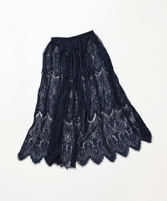 レースシアー ギャザースカート/Ray BEAMS