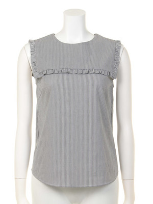 フリルノースリブラウス