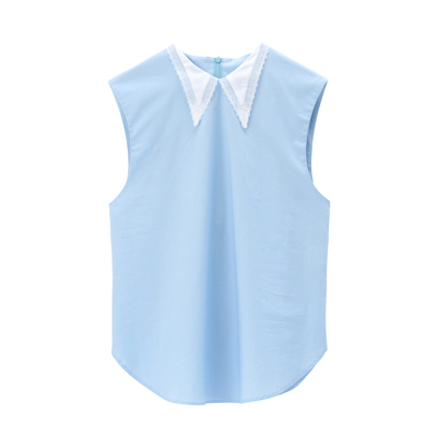 レース襟タイプライターシャツ