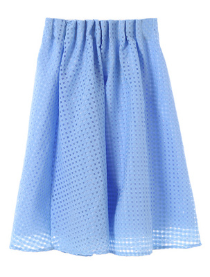 オーガンジー格子柄フレアスカート/fifth(フィフス)