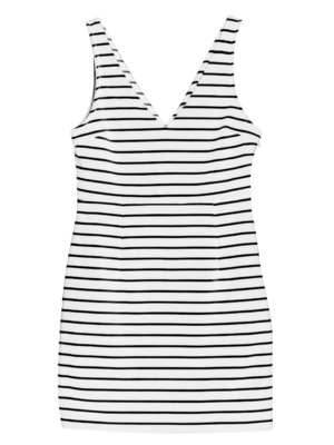  RESEXXY 深Vボーダーワンピース