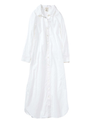 クリンクルコットンロングシャツ／gelato pique