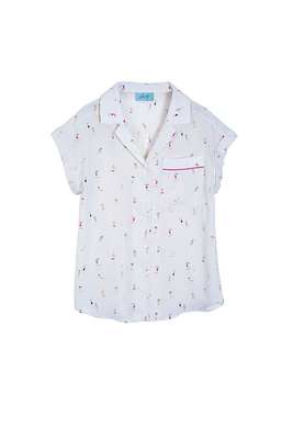 オリジナルビーチ柄シャツ