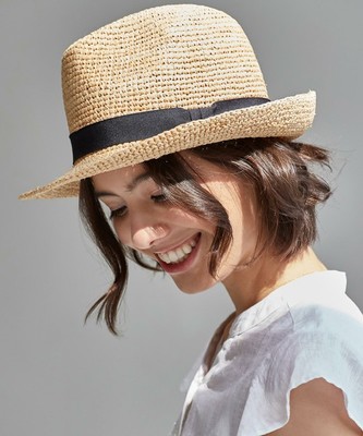 GC RAFFIAコマアミナカオレハット