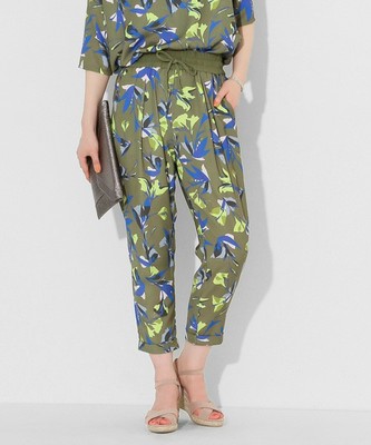 フラワープリントイージーパンツ