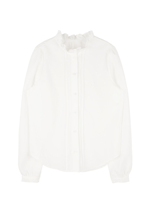 ピンタックフリルブラウス