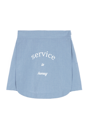 SERVICEエプロン風スカートパンツ