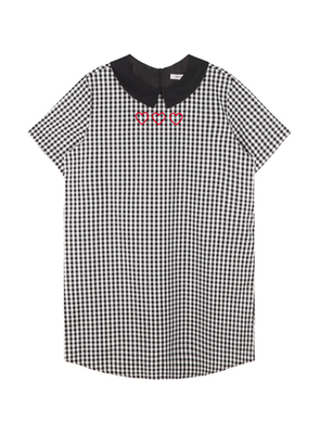 ハートロゴギンガムチェックワンピース