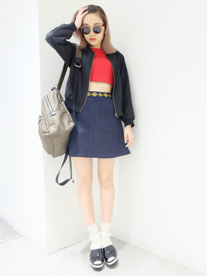 エンブロイダリーデニムスカート