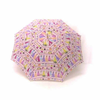 クローゼット柄 晴雨兼用傘 ピンク (プリント)【かわいい ガーリー ハンドメイド 誕生日 バースデー プレゼント 贈り物 ギフト お祝い】