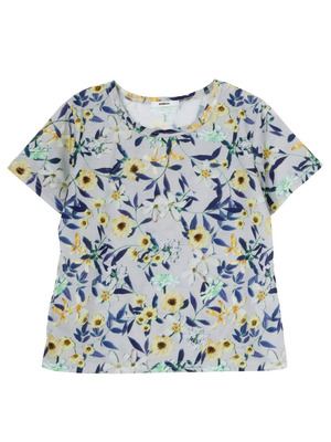 マルチフラワー柄Tシャツ