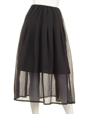 シースルータックロングスカート