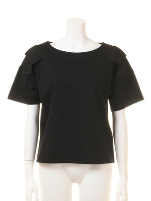 肩リボン半袖プルオーバー