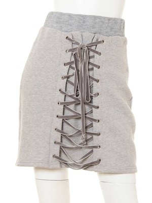 レースアップフロントスカート
