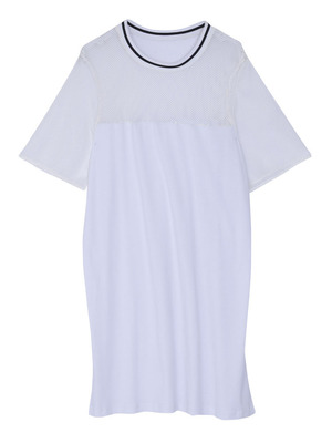 鈴木えみコラボメッシュ切り替えワンピース