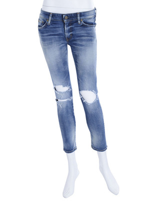 ダメージクロップドスキニーデニム