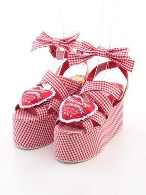 LOTTA HEART CANDY GINGHAM SANDAL