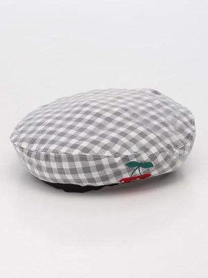 CHERRY GINGHAM SEETHTOUGH BERET