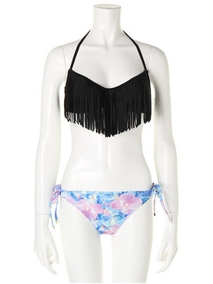 フリンジ×水彩フラワー水着
