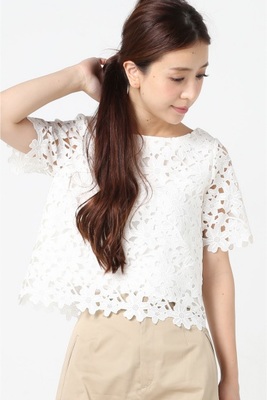 カットフラワーレース5/Sブラウス