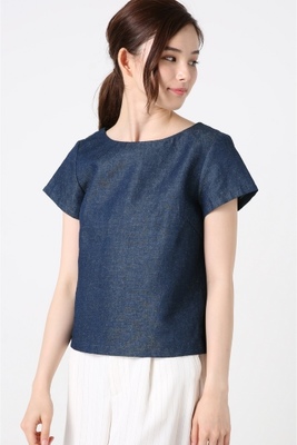 デニム ショートスリーブプルオーバー