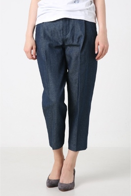 デニム タックパンツ