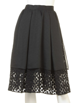 リバーシブルレースオーガンジースカート