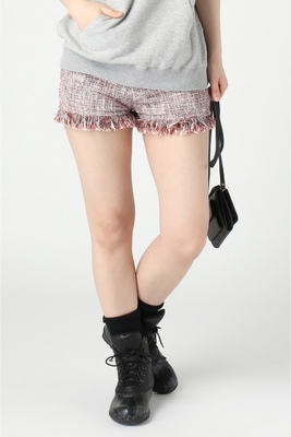 ミックスツイードフリンジパンツ