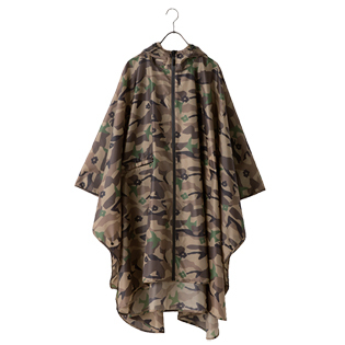 KIU レインポンチョ カモフラージュ
