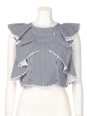 スカラップ刺繍ブラウス/snidel