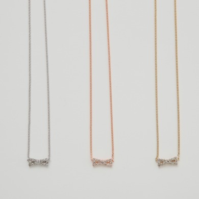 ストーンリボンネックレス