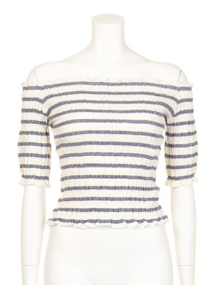 シャーリングミニトップス