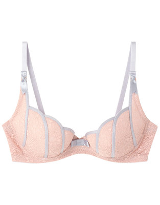 モードレース×スカラップ配色テープ　３／４カップブ