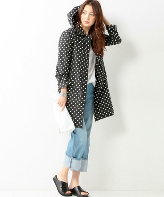 <Traditional Weatherwear(トラディショナル ウェザーウェア)>ドットプリント ステンカラー コート‡