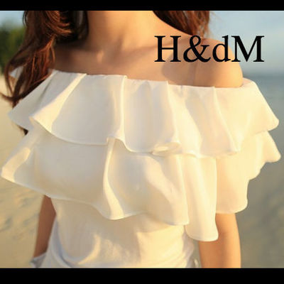 美シルエット☆オフショル ラッフルトップス