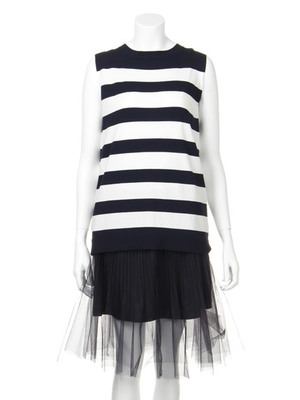 チュールプリーツコンビワンピース/FRAY I.D