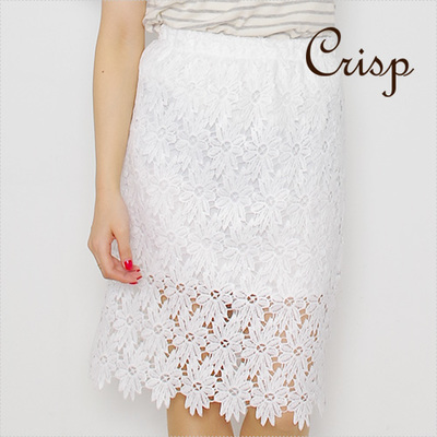 Crisp 【WEB SHOP限定】モチーフレースタイトスカート
