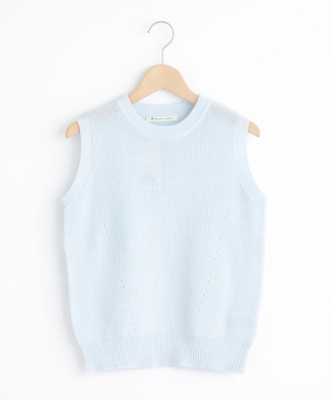 S畦編みニットベスト