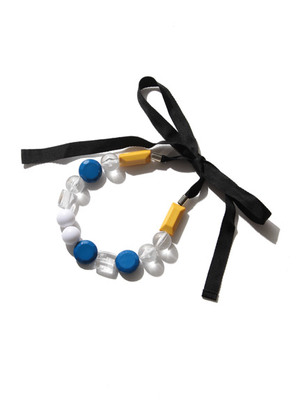 カラークリアリボンネックレス