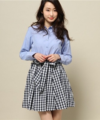 CECIL McBEE(セシルマクビー）15.SS ギンガム×シャツワンピース