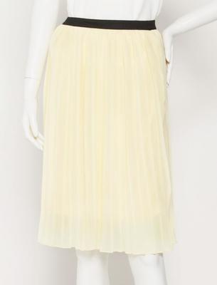 カラープリーツシフォンスカート