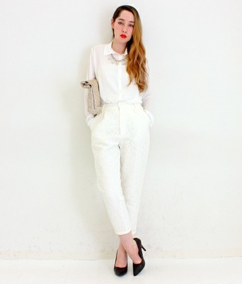 ANAP/アナップ ALLUGE ラッセルレースクロップドパンツ