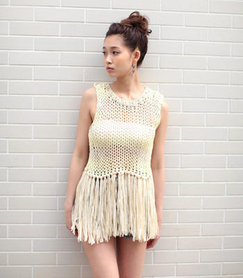 フリンジCOTTON LG TOPS
