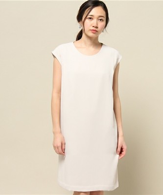 サテン二重織りワンピース