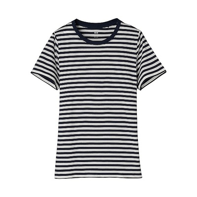 スーピマコットンボーダークルーネックT(半袖)