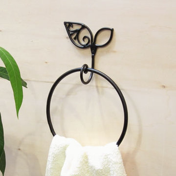 ワイヤーリーフリングタオルハンガー