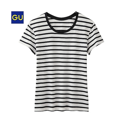 ボーダークルーネックT(半袖)