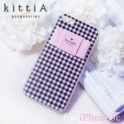 ギンガムチェック柄スマホケース