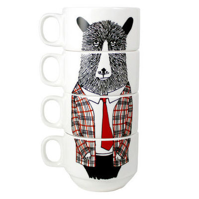 【Jimbobart】アニマルイラスト コーヒーカップセット